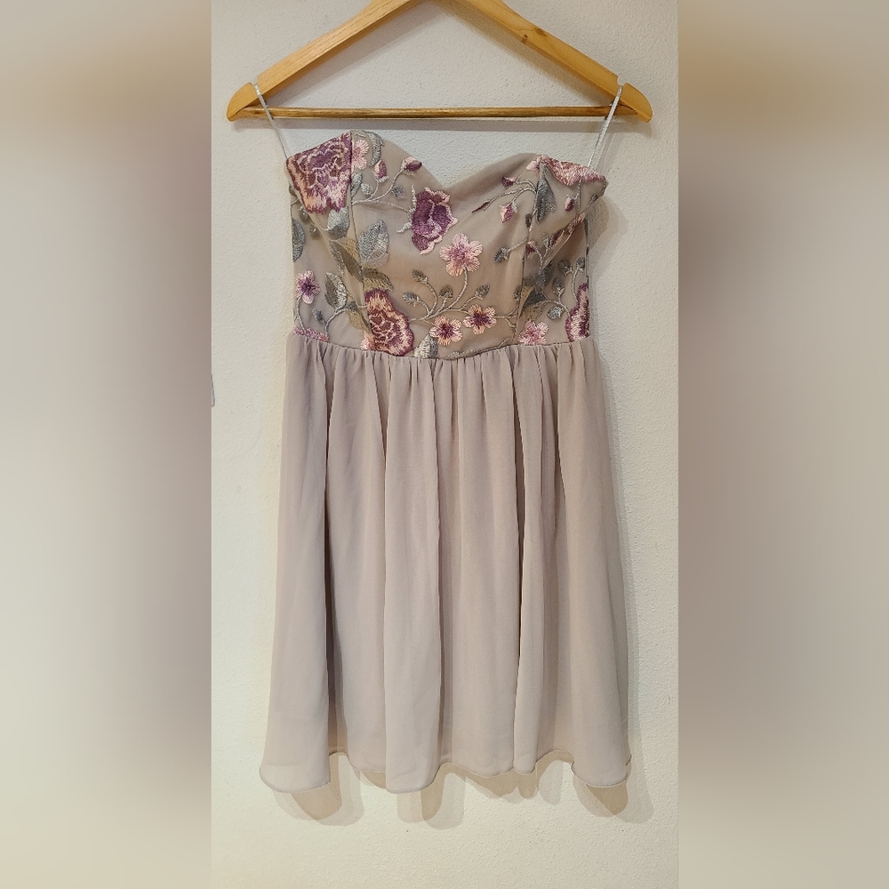 Dress, Atmosphere,  Size 8 USA, grey/ cream